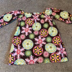 Girls boutique flower print dress